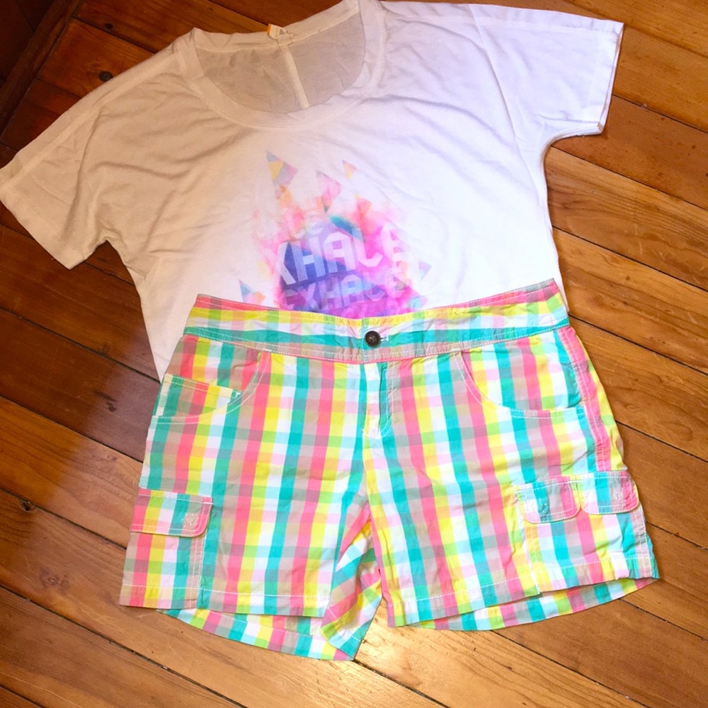 Lucy Rainbow Checkered Shorts